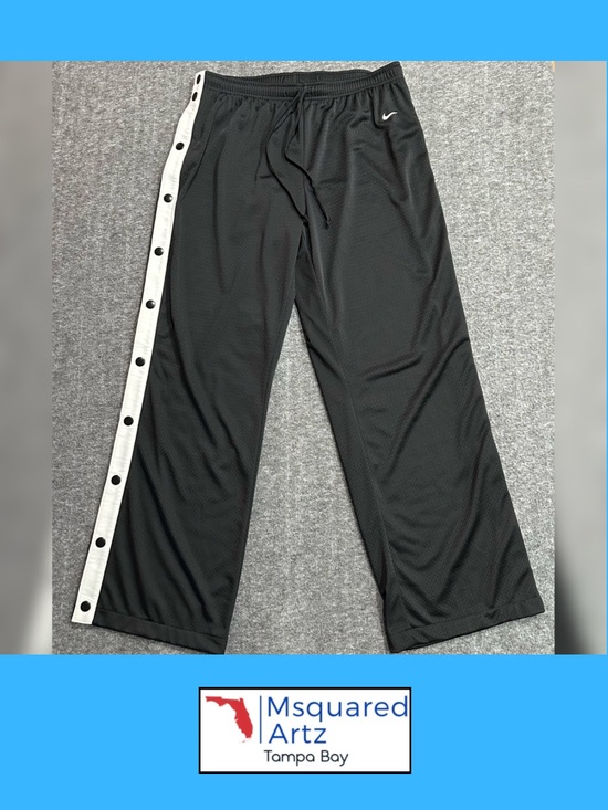 Nike Other - Nike Boys Large 12-14 Black White Tearaway Snap Track Pants Mesh Basketball